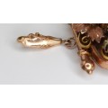 opulenta brosa-pandant Biedermeier. argint rolled gold. cca 1840